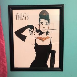 Audrey Hepburn Breakfast at Tiffanys framed art